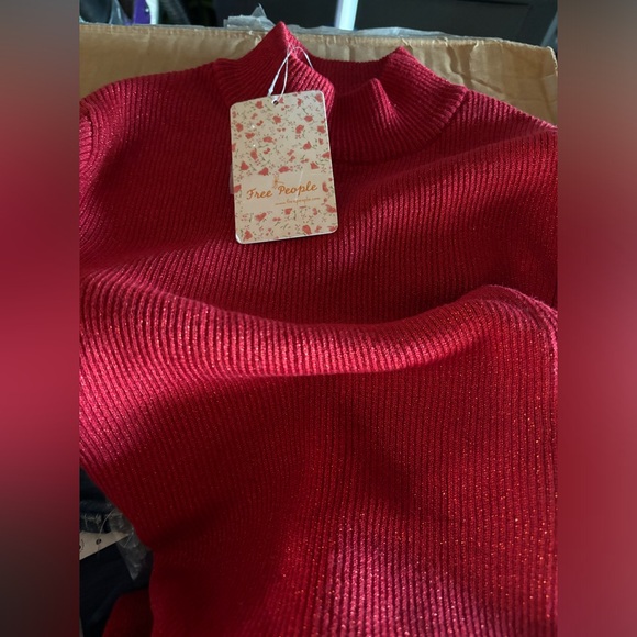 Free People French Girl Mini Sweater Dress LARGE - Picture 5 of 5